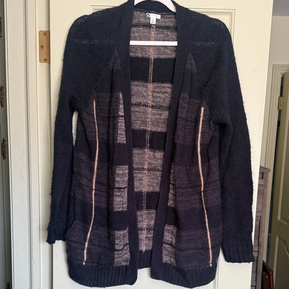 BP Black and Tan Striped Cardigan